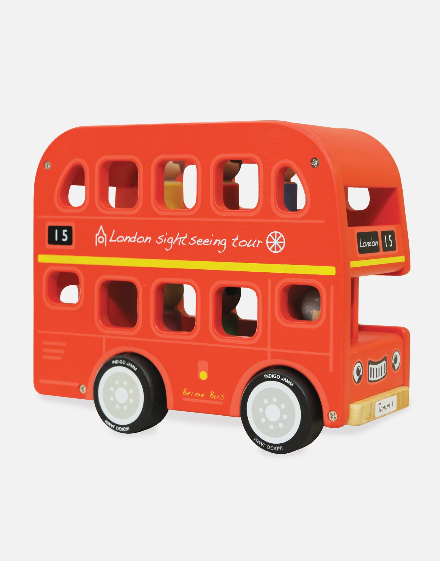 Quality sustainable wooden toy wooden London bus 