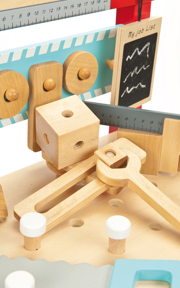 Little Carpenters Wooden Toy Workbench Imaginative Play - Indigo Jamm